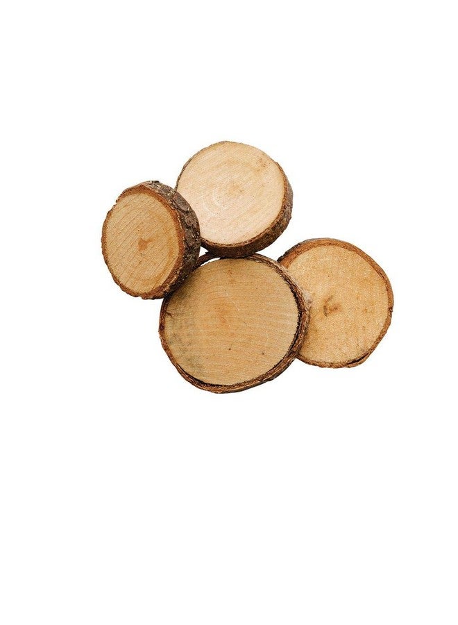 Colorations Natural Wood Craft Rounds 50 Pieces W Bark 1 34 Inch To 2 38 Inches Recycled Branches Smooth Arts & Crafts Nature - Image 3