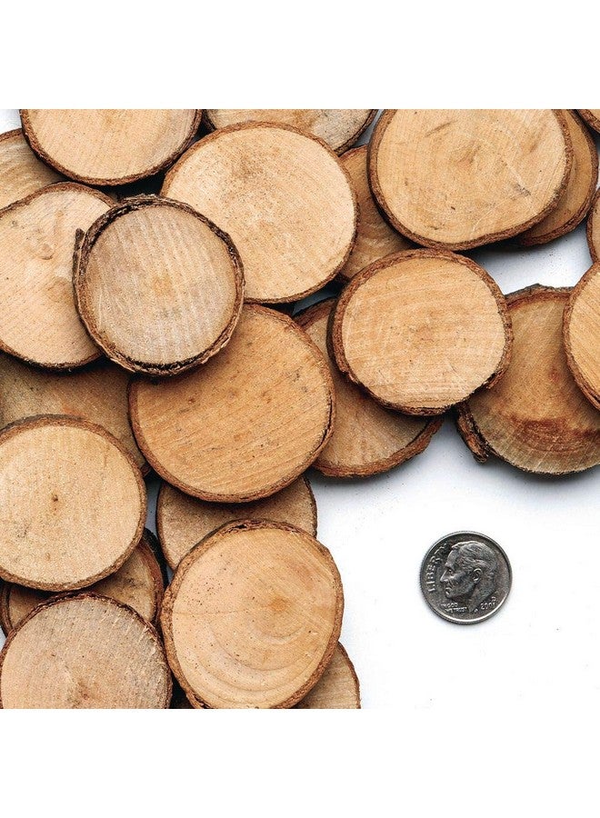 Colorations Natural Wood Craft Rounds 50 Pieces W Bark 1 34 Inch To 2 38 Inches Recycled Branches Smooth Arts & Crafts Nature - Image 4