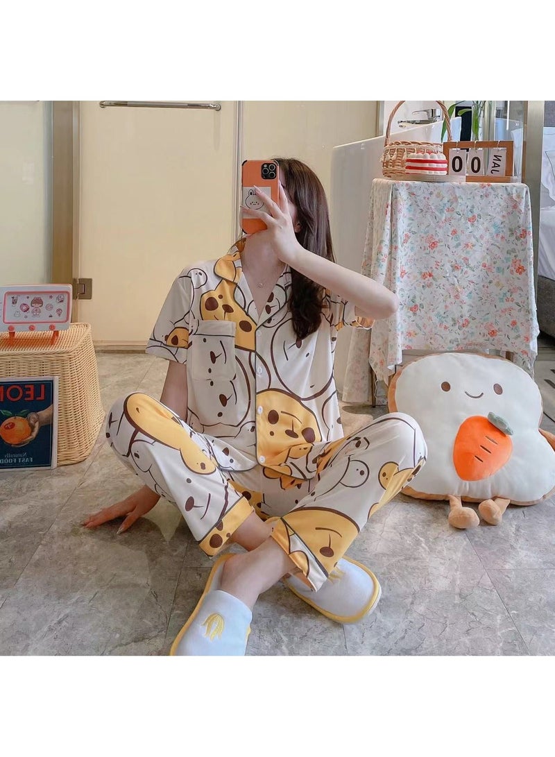 DubaiGallery Women's Pack Of 2 Top And Bottom Pyjama Set