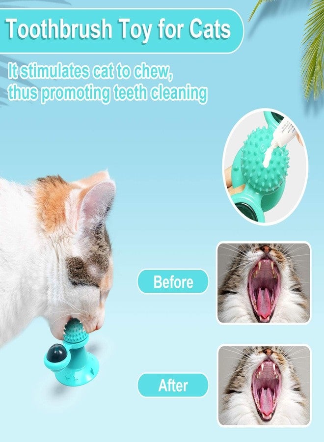 GBSYU Interactive Windmill Cat Toys with Catnip : Cat Toys for Indoor Cats Funny Kitten Toys with LED Light Ball Suction Cup‖Cat Nip Toy for Cat chew Exercise - Image 3