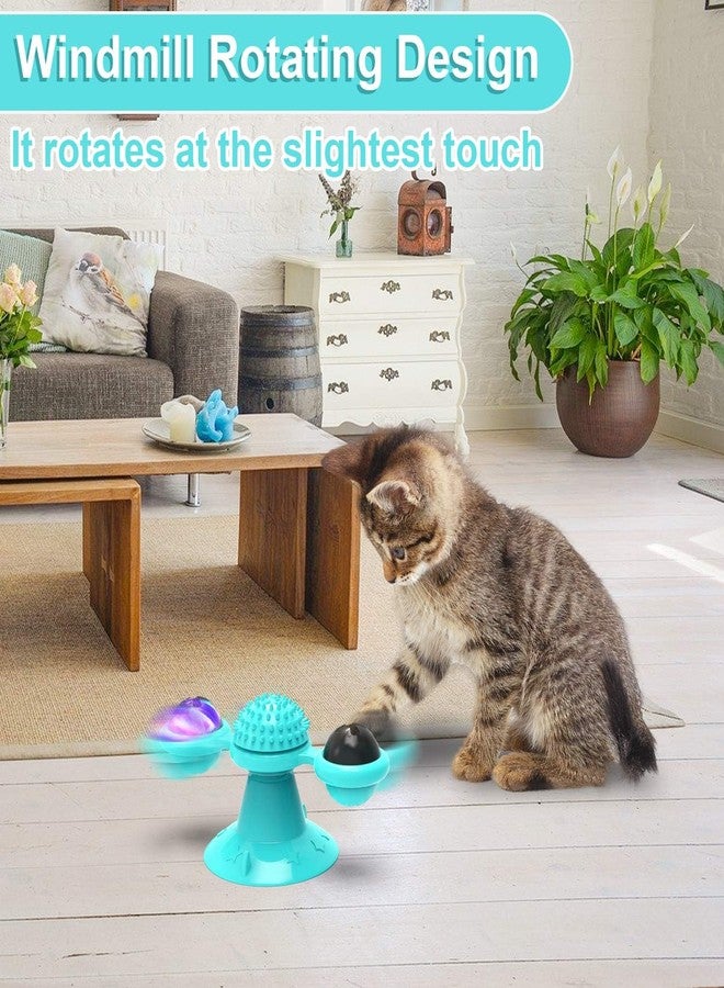 GBSYU Interactive Windmill Cat Toys with Catnip : Cat Toys for Indoor Cats Funny Kitten Toys with LED Light Ball Suction Cup‖Cat Nip Toy for Cat chew Exercise - Image 5