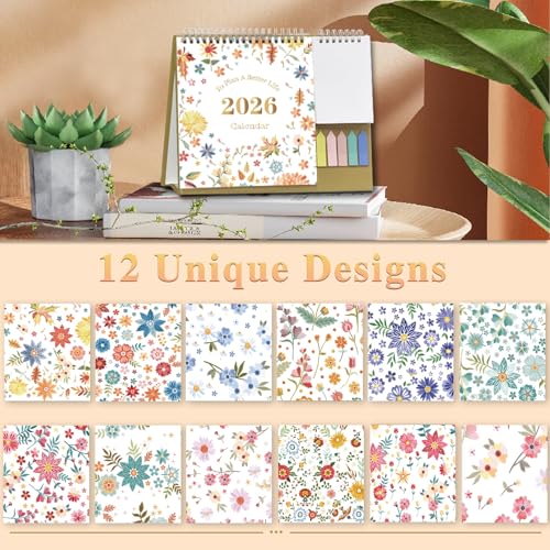 Ymumuda Small Desk Calendar 2026 Standing 2026 Desk Calendar Jan 2026 to Dec 2026 8 x 10 Monthly Flip Desktop Calendar with To Do List Your Personal Desk Planner Orgazier with Pocket for Work Office - Image 3