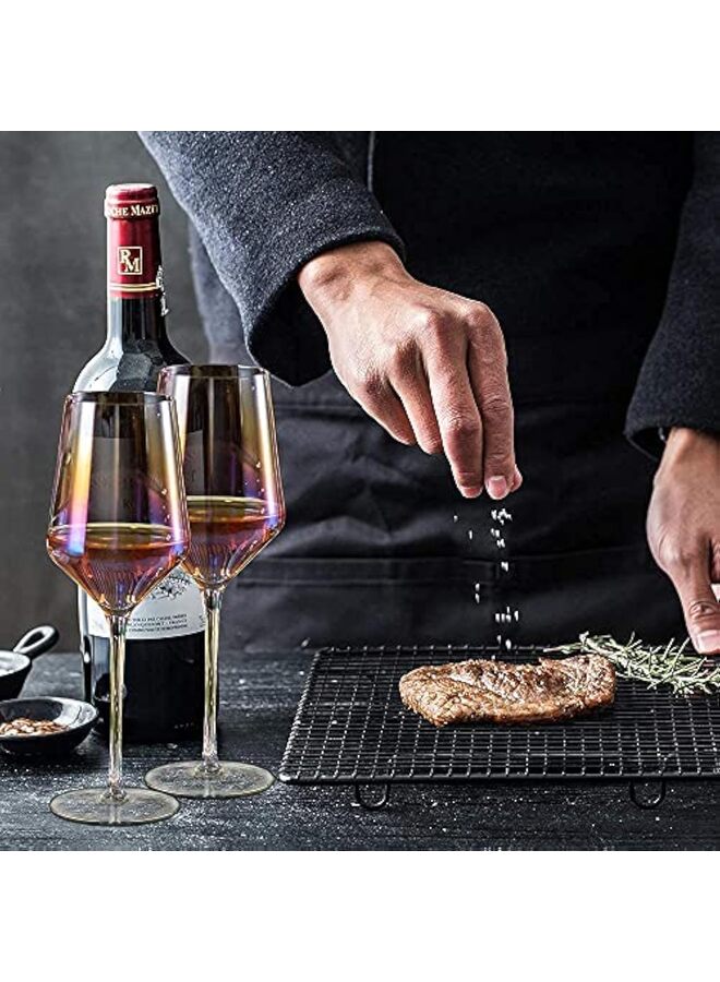 Wine Glasses, Gift | Set of 2 | Rose Blush Colored 18oz Slanted Glassware, Tall Stemmed Glass, Gifts Wife, Girlfriend, Women, Birthday, Wedding, Mother's Day, Anniversary - Image 3