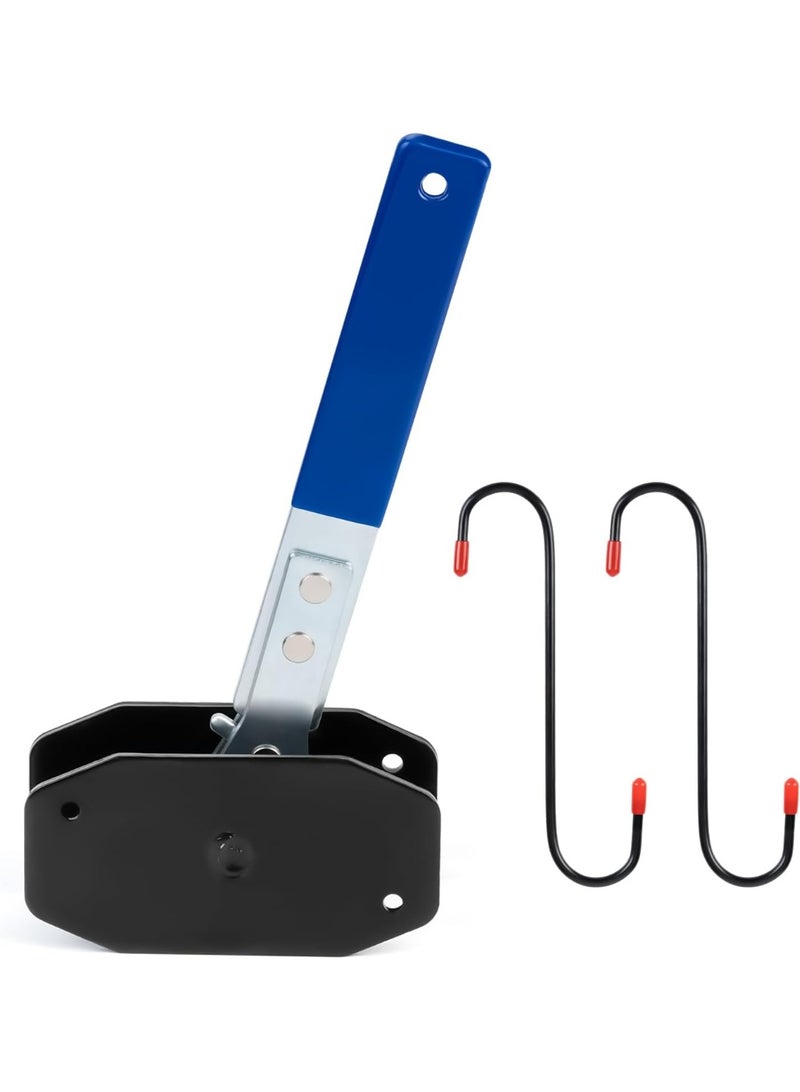 Brake Caliper Compression Tools,Universal Brake Caliper Press Tool Kit,360° Ratchet Piston Compressors with Hooks and Steel Plates for Single/Twin/Quad Piston Disc Brake Repair (Blue) - Image 1