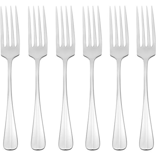Oneida Savor Everyday Flatware Dinner Forks, Set of 6, 18/0 Stainless Steel, Silverware Set, Dishwasher Safe - Image 1