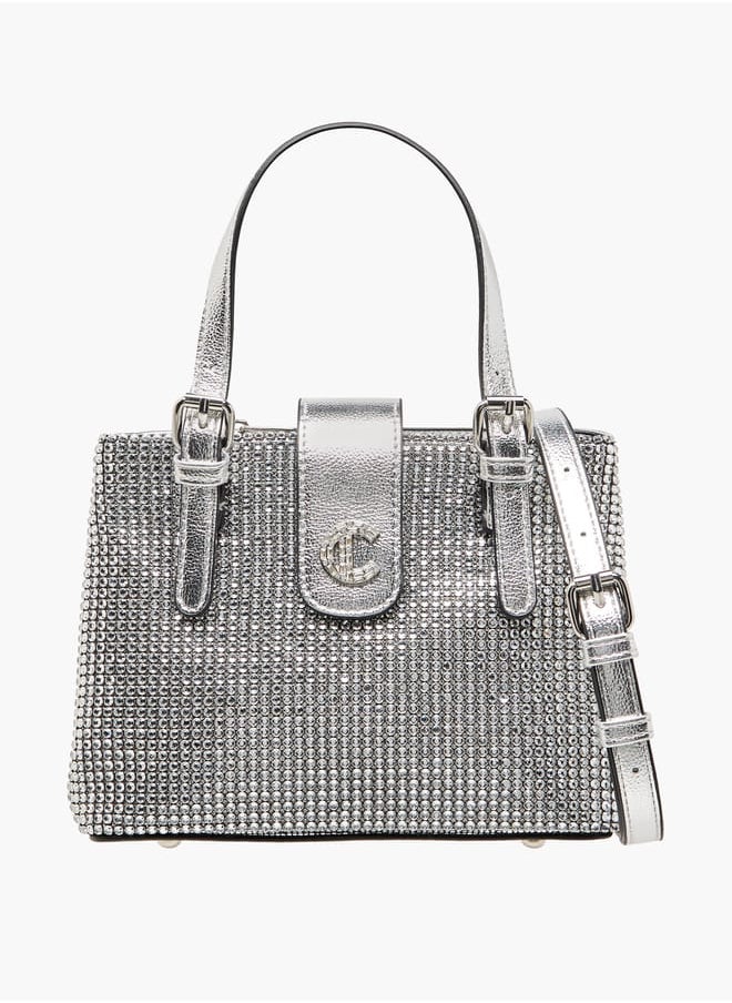 Le Confort Women Embellished Tote Bag with Zip Closure and Detachable Strap  - Image 1