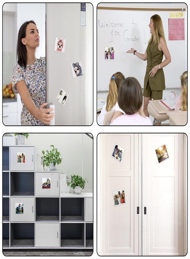 CHUNNIAO White Magnetic Picture Frame 4X4 for Refrigerator,12 Pieces Square Photo Magnets Sleeves for Fridge and Whiteboard,Locker - Image 5