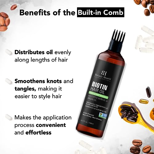 Botanic Hearth Biotin Oil For Hair Growth (6.7 fl oz)| Nourishing And Strengthening Hair Treatment For Thicker, Healthier|Looking Hair | Paraben Free | Suitable For All Hair Types - Image 4