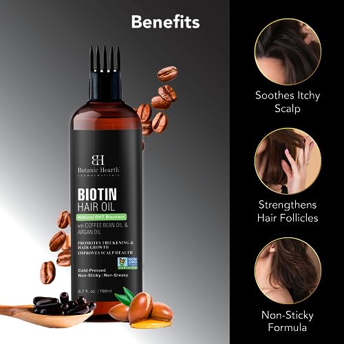 Botanic Hearth Biotin Oil For Hair Growth (6.7 fl oz)| Nourishing And Strengthening Hair Treatment For Thicker, Healthier|Looking Hair | Paraben Free | Suitable For All Hair Types - Image 3