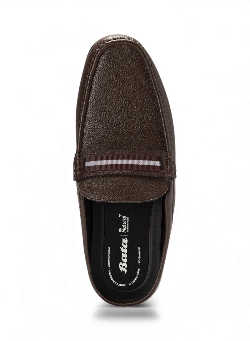 Bata Brown Slip-On Mule Formal Loafer for Men | Best Price UAE