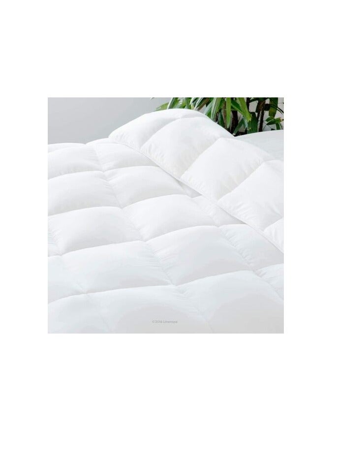DEEP SLEEP Every Night Deep Sleep White Stripe Microfiber Quilt 85 GSM White (King - W 220 X L 260) - Image 3
