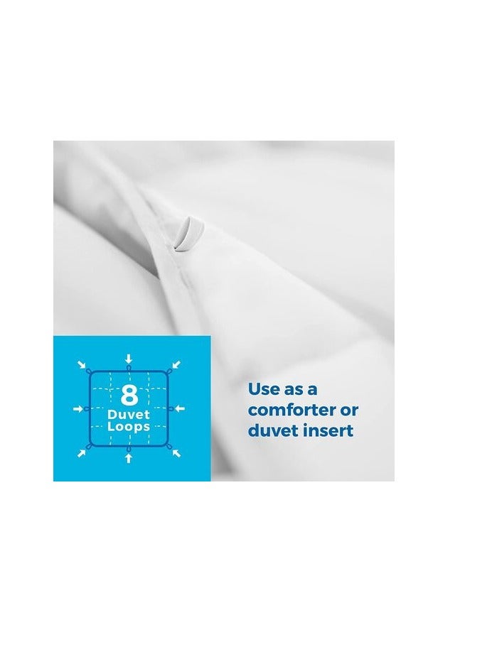 DEEP SLEEP Every Night Deep Sleep White Stripe Microfiber Quilt 85 GSM White (King - W 220 X L 260) - Image 5