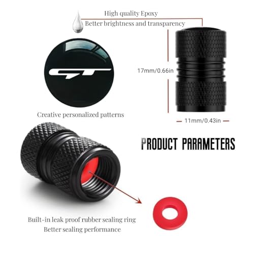 JULOPO Car Wheel Tire Valve Stem Caps Aluminum Alloy Tire Air Caps Cover Compatible with Compatible with Picanto Proceed Rio K5 Sportage Stinger Soul GT Line Accessories - Image 2