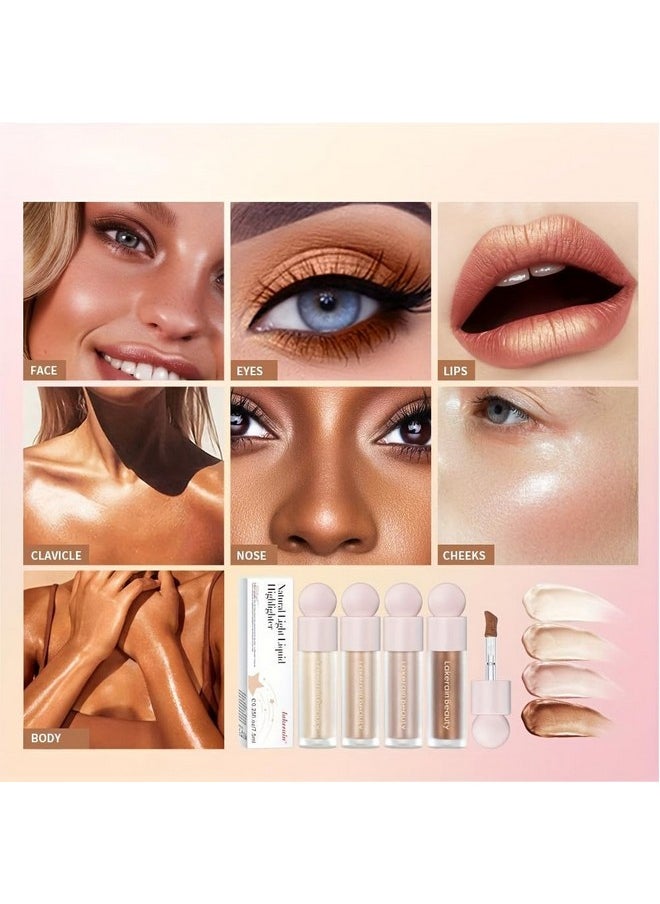 Gecomo - Liquid Contour Beauty Wand Face Highlighter Bronzer Makeup Stick, Dewy Finish, Moisturizing Silky Smooth Texture 0.25 Oz/ 7.5Ml - 01 Moonlight - Image 1