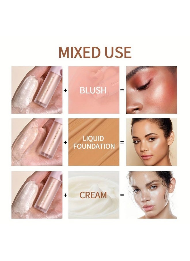 Gecomo - Liquid Contour Beauty Wand Face Highlighter Bronzer Makeup Stick, Dewy Finish, Moisturizing Silky Smooth Texture 0.25 Oz/ 7.5Ml - 01 Moonlight - Image 1