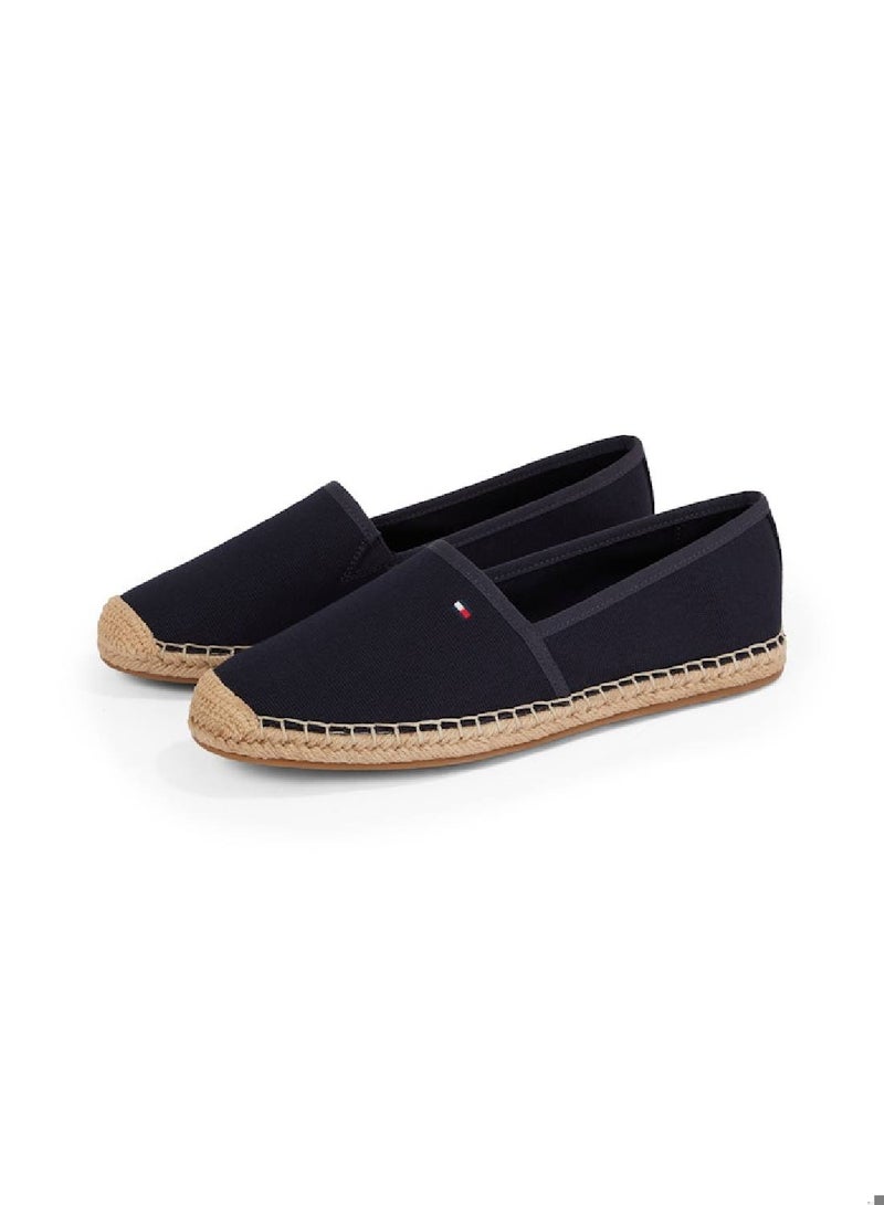 TOMMY HILFIGER Women's Flag Embroidery Canvas Espadrilles - Cotton, Navy Blue  - Image 2