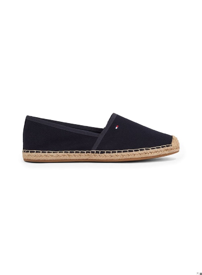 TOMMY HILFIGER Women's Flag Embroidery Canvas Espadrilles - Cotton, Navy Blue  - Image 1