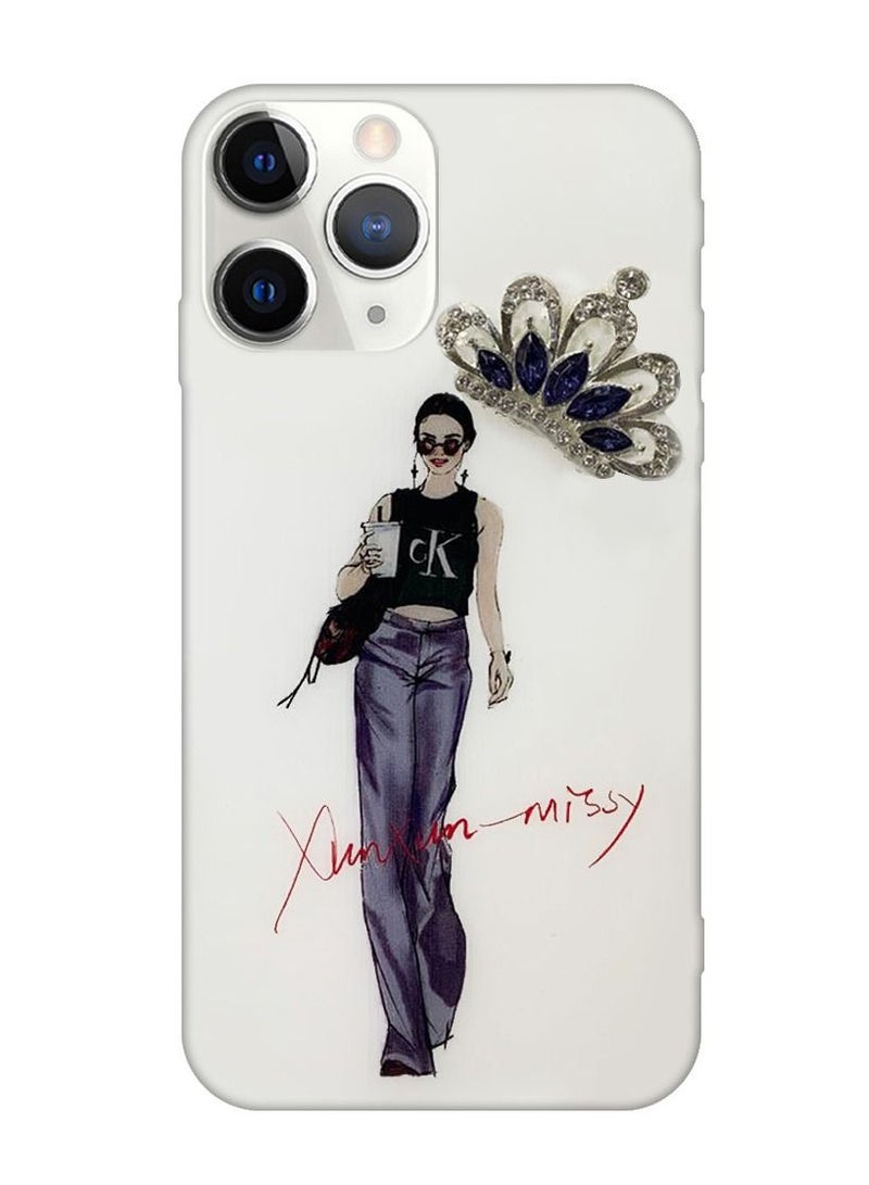جراب iPhone 13 Pro Max بتصميم فتاة عصري وأنيق ومضاد للصدمات 5 - Image 3