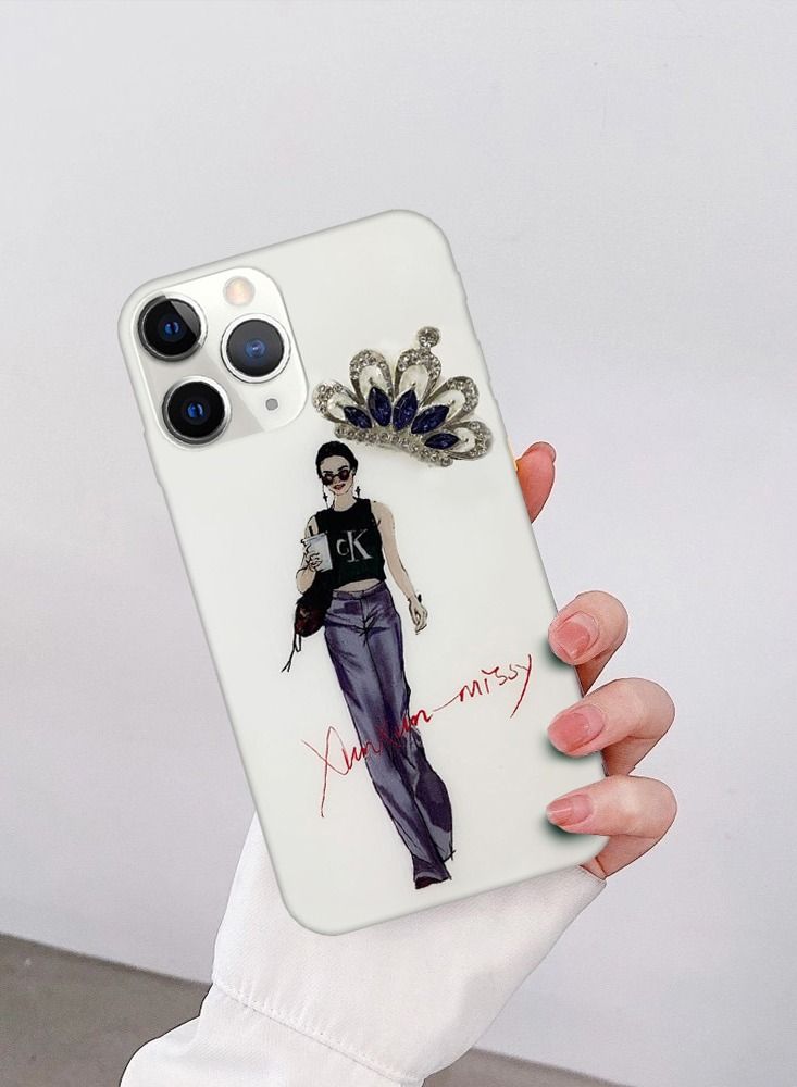 جراب iPhone 13 Pro Max بتصميم فتاة عصري وأنيق ومضاد للصدمات 5 - Image 4