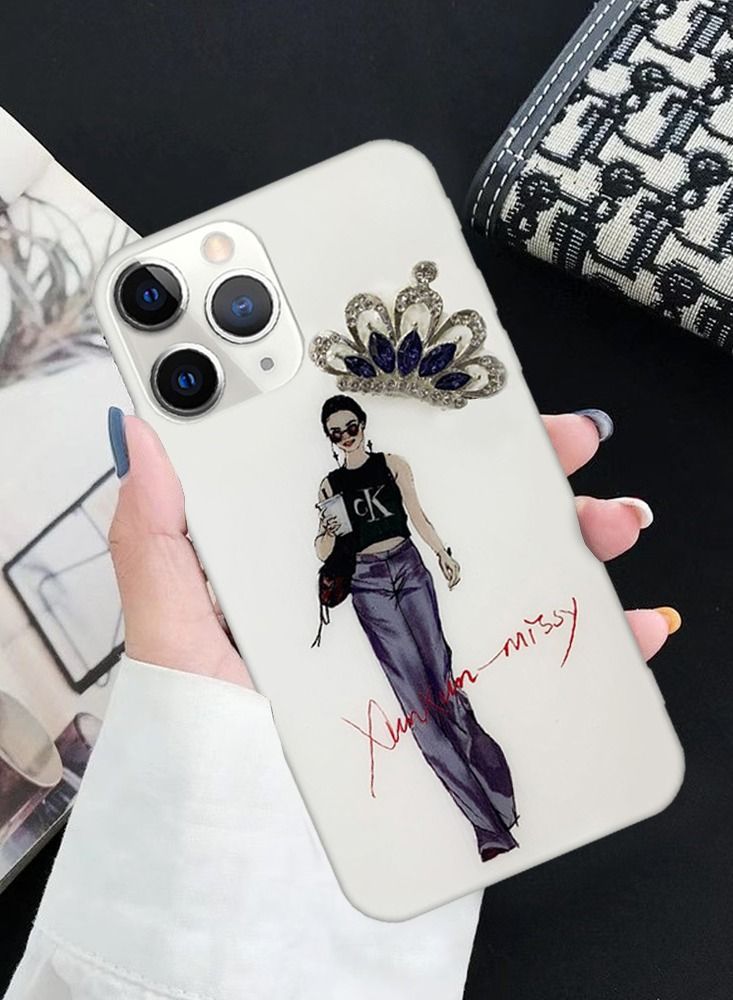جراب iPhone 13 Pro Max بتصميم فتاة عصري وأنيق ومضاد للصدمات 5 - Image 1