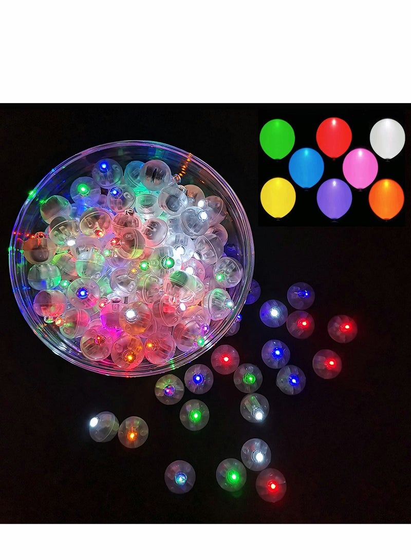 Excefore Multicolor LED Balloon Light, 50pcs Mini Round Flash Ball Light for Paper Lantern Balloon, Indoor Outdoor Party Event Fun Birthday Wedding Decoration Supplies - Image 1