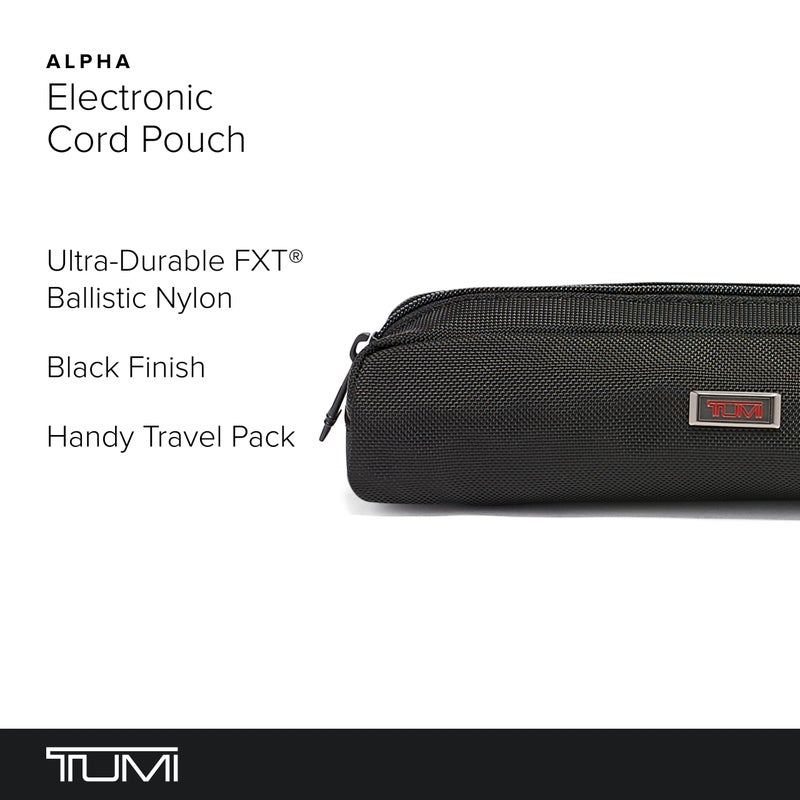 TUMI - Alpha Electronic Cord Pouch - Travel Tech Pouch Organizer for Cord, Cable, Charger & Accessories - Zip Entry - Black - Image 2