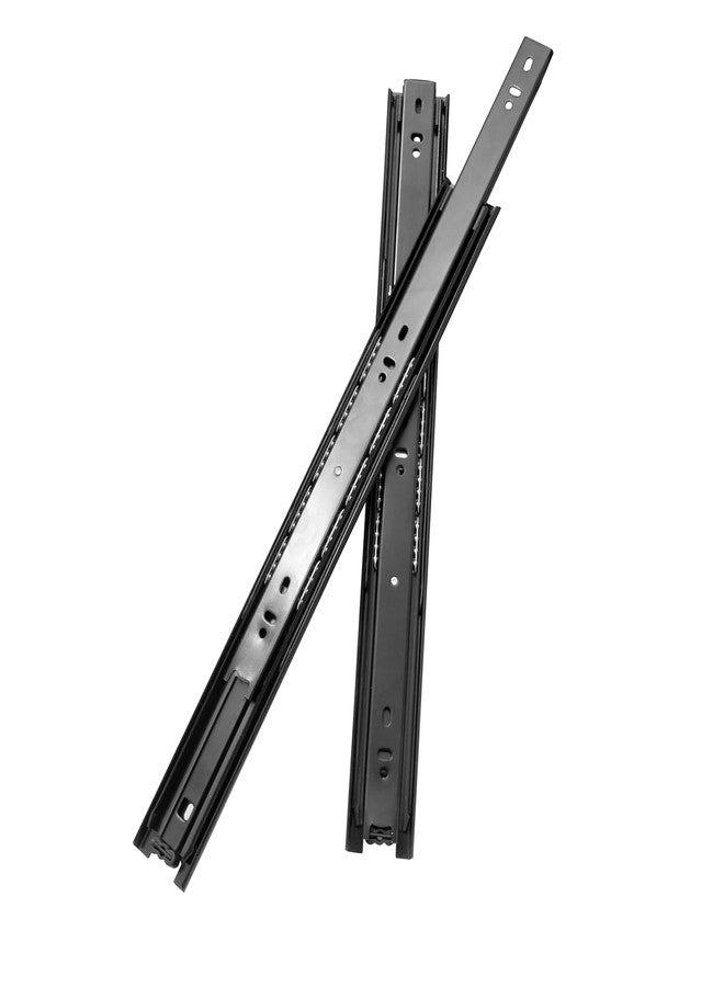 Plantex Drawer Channel/Regular Smooth & Quiet Close Ball Bearing Slider Drawer Channel for Home, Kitchen & Wardrobe/Telescopic Channel for Drawer/for Wooden & Metals Drawers (22-Inch,Black) Pair - Image 1