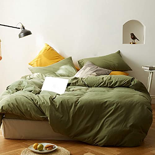Nanko King Comforter Set Dark Green, Olive Green Soft Reversible All Season Down Alternative Quilted Duvet Insert, Microfiber Filling, Luxury Quality Bedding Sets in a Bag 3PCs 104x90 inch Sage - Image 5