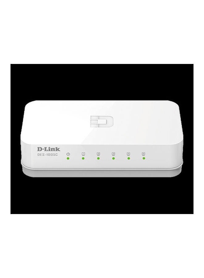 D-Link 5-Port 10/100 Mbps Unmanaged Desktop Switch
DES-1005C White - Image 2