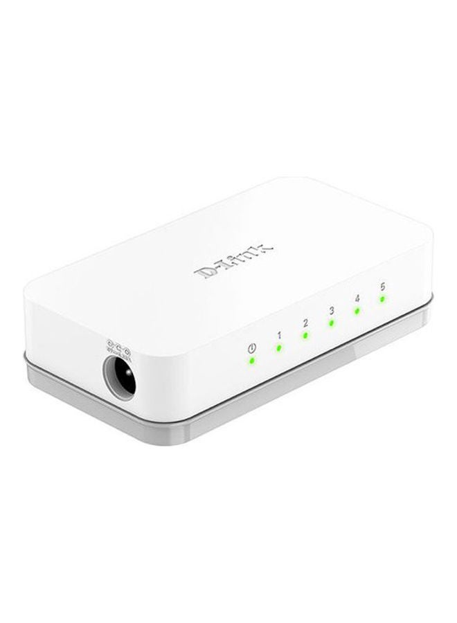 D-Link 5-Port 10/100 Mbps Unmanaged Desktop Switch
DES-1005C White - Image 1