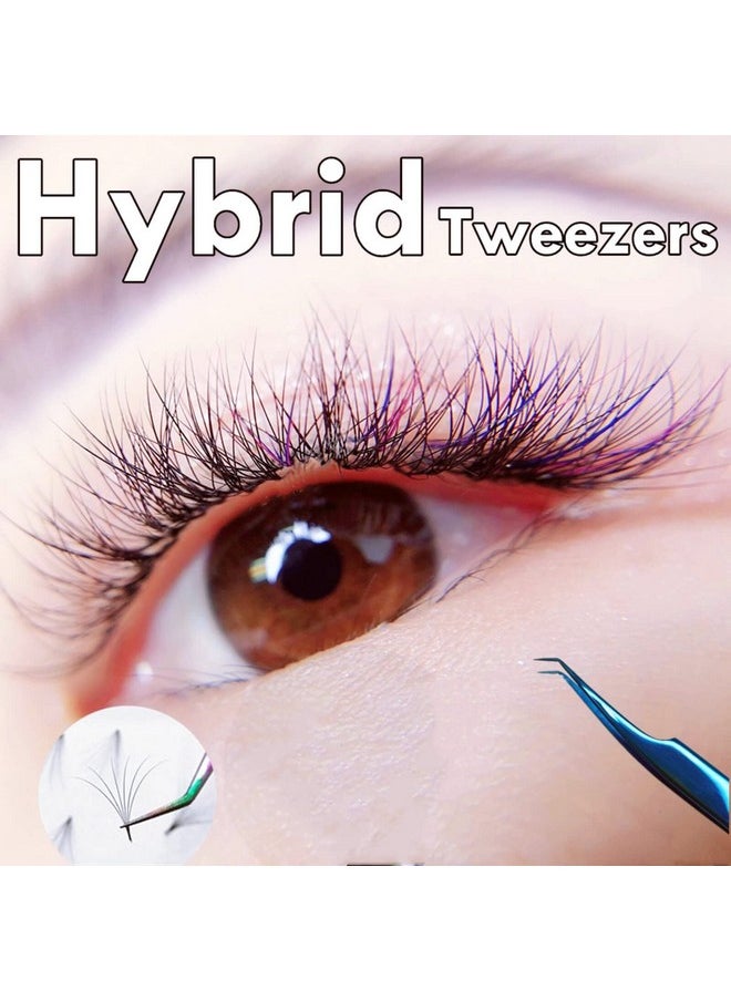 Volume Tweezers Eyelash Extensions Lash Tweezers 45 Degree Original L Shape For 0.05 0.07 0.1 0.15 0.2 Classic Lash/Mega Volume/Hybrid Lash Triple Function (Multifunction Tweezers)