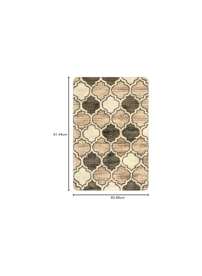 The Bros حصائر مغربية لمدخل داخلي 2x3 سجادة صغيرة قابلة للغسل غير قابلة للانزلاق سجادة حوض المطبخ ناعمة سجادة حمام مطبوعة سجادة مدخل متآكلة لغرفة النوم وغرفة المعيشة - Image 2