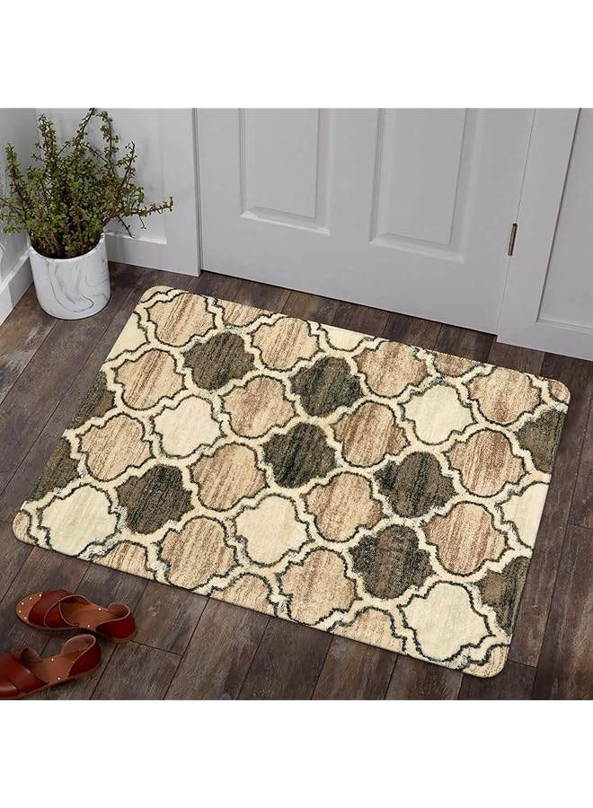 The Bros حصائر مغربية لمدخل داخلي 2x3 سجادة صغيرة قابلة للغسل غير قابلة للانزلاق سجادة حوض المطبخ ناعمة سجادة حمام مطبوعة سجادة مدخل متآكلة لغرفة النوم وغرفة المعيشة - Image 1