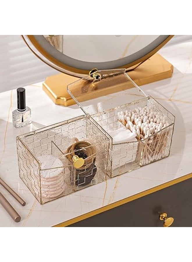 A transparent acrylic storage box with a lid and gold handle, practical and stylish for organizing items. - Image 2