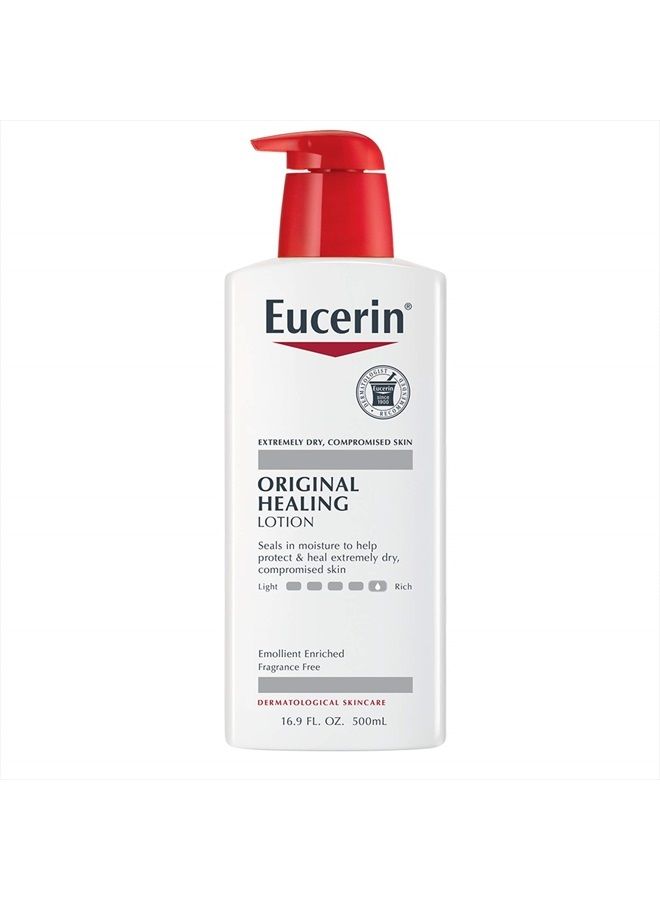 Eucerin Original Healing Rich Body Lotion, Body Lotion for Dry Skin, 16.9 Fl Oz Pump Bottle - Image 1