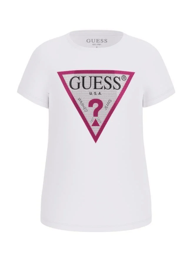 GUESS Youth Logo Crew Neck T-Shirt