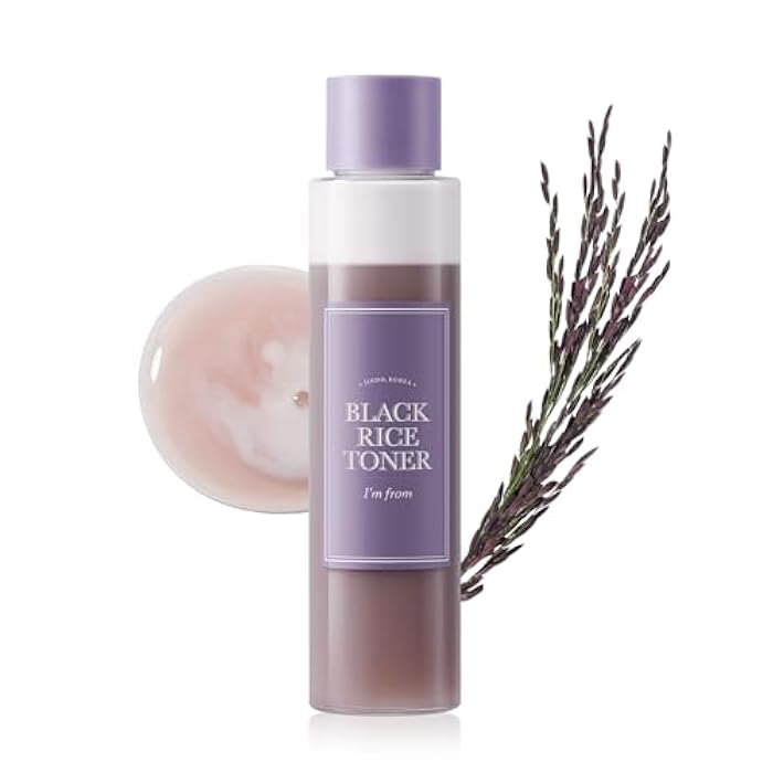I'm from Black Rice Toner for Oily Skin, Sebum Control Toner, Lightweight, Niacinamide, Panthenol, Fragrance Free, Korean Skin Care, 150ml, 5.07 fl.oz - Image 1