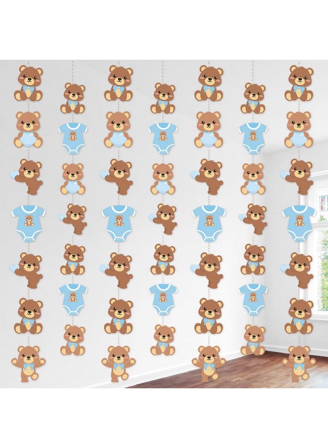 Cindeer Cindeer 8 Pcs Blue Bear Baby Shower Decorations Bear Baby Party Garlands for Boys Birthday Small Bear Cutout Banner We Can Bearly Wait Baby Shower Favors for Wedding Baby Shower Party Supplies  - Image 1