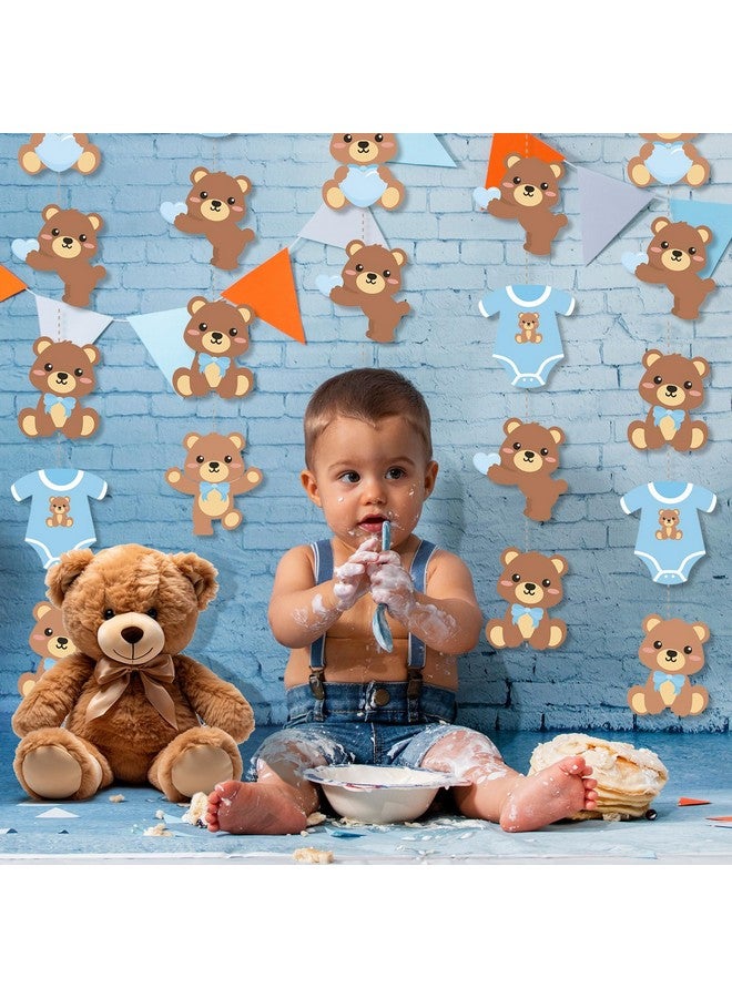 Cindeer Cindeer 8 Pcs Blue Bear Baby Shower Decorations Bear Baby Party Garlands for Boys Birthday Small Bear Cutout Banner We Can Bearly Wait Baby Shower Favors for Wedding Baby Shower Party Supplies  - Image 4
