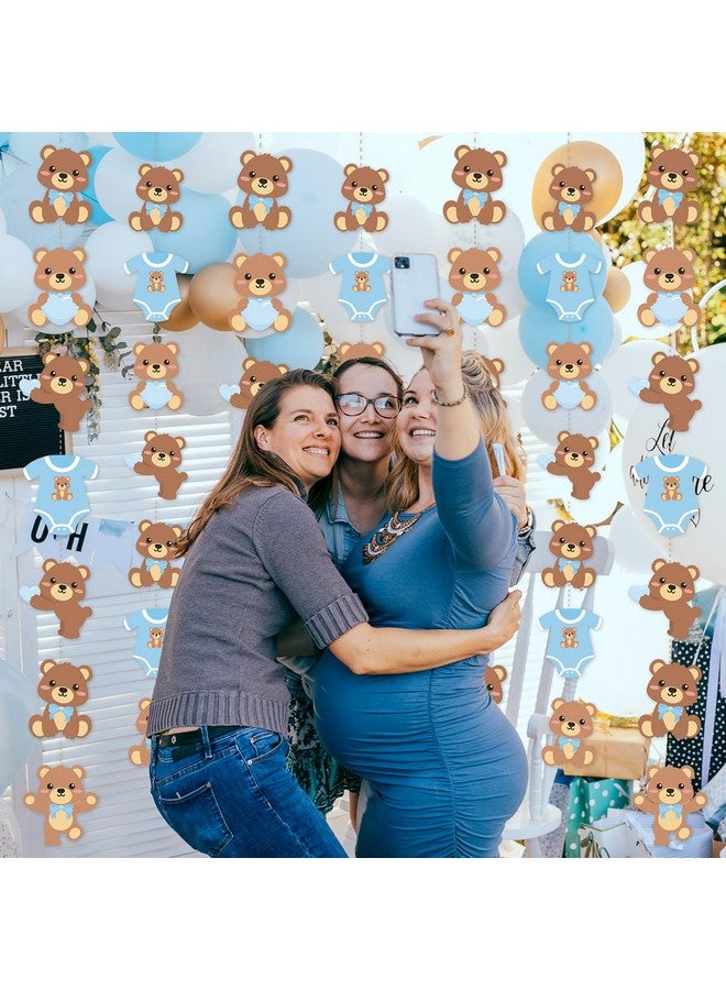 Cindeer Cindeer 8 Pcs Blue Bear Baby Shower Decorations Bear Baby Party Garlands for Boys Birthday Small Bear Cutout Banner We Can Bearly Wait Baby Shower Favors for Wedding Baby Shower Party Supplies  - Image 5