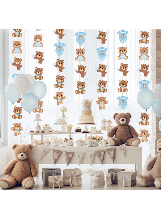 Cindeer Cindeer 8 Pcs Blue Bear Baby Shower Decorations Bear Baby Party Garlands for Boys Birthday Small Bear Cutout Banner We Can Bearly Wait Baby Shower Favors for Wedding Baby Shower Party Supplies  - Image 3