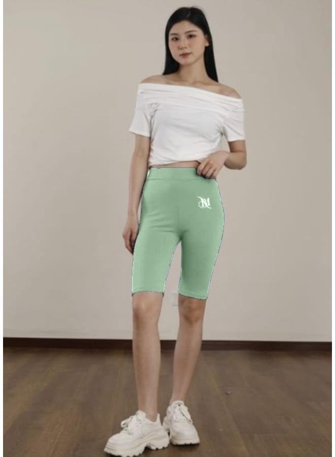 No brands Women's Knee Length Seamless Shorts Leggings Walking Exercise Workout Yoga Activewear KU403 - Image 4
