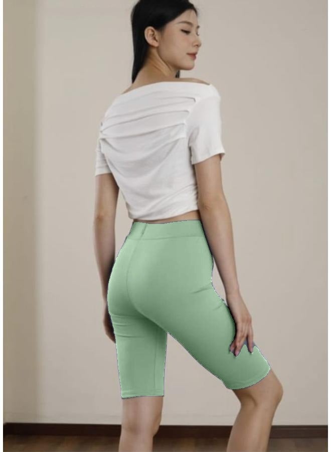 No brands Women's Knee Length Seamless Shorts Leggings Walking Exercise Workout Yoga Activewear KU403 - Image 3