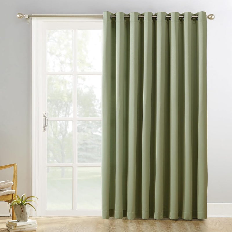 Sun Zero Easton Extra-Wide Blackout Grommet Sliding Patio Door Curtain Panel - Image 1