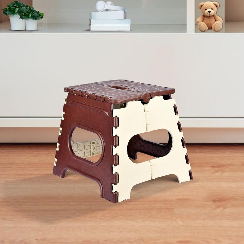 Homestic Homestic Stool Foldable Stool Collapsible Camping Chair Stool for OutdoorFishingHikingGardeningTravel Portable Stool Multipurpose Sitting Stool Small Cream Brown  - Image 1