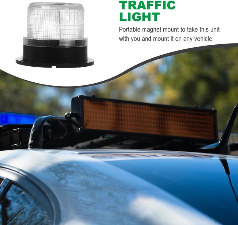 OSALADI Solar Powered Emergency Strobe Light for Vehicles Magnetic Base Led Warning Light Flashing for Truck Safety and Night Visibility - Image 3