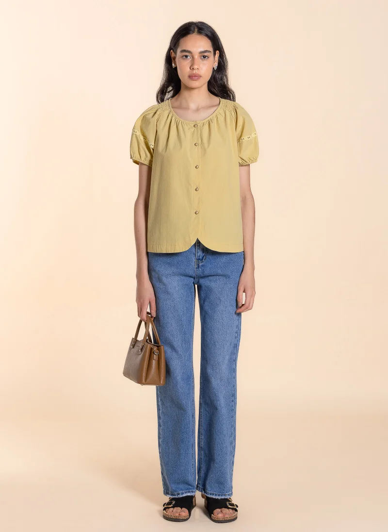 SHAPES LACE DETAILED COTTON TOP