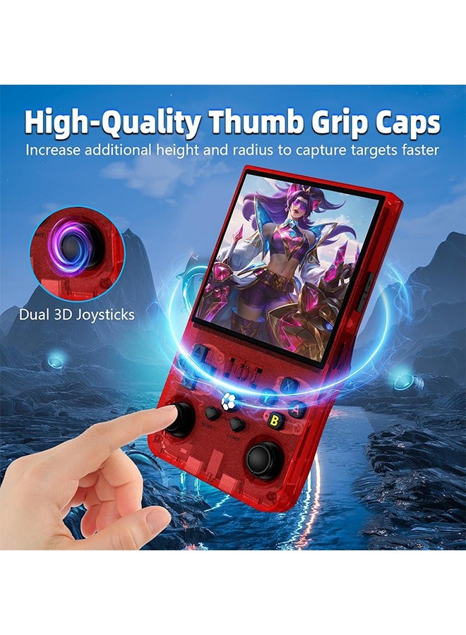 New R36MAX Retro Handheld Game Console, 4.0 Inch IPS Screen Retro Gaming Console,Linux System, 4000mAh Battery Portable Pocket Mini Arcade, Built-in 64G, Red - Image 4