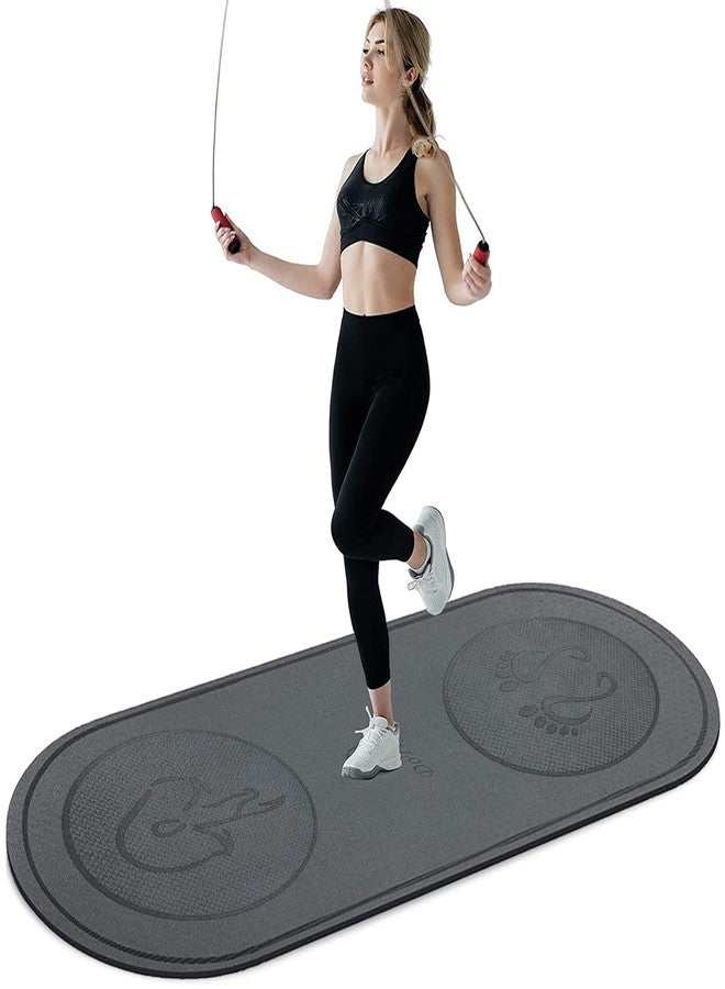 بساط حبل القفز من دوفوبو، مقاس 71 بوصة × 31 بوصة، بساط تمارين لياقة بدنية داخلي وخارجي كبير الحجم مانع للانزلاق، عالي الكثافة لامتصاص الصدمات أثناء التمرين، مناسب لأرضيات الصالات الرياضية المنزلية والخرسانة. - Image 1