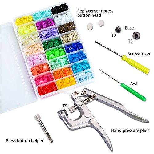 LYNDA Snaps and Snap Pliers Set, 360 Sets T5 Plastic Buttons for Sewing and Crafting - Image 2